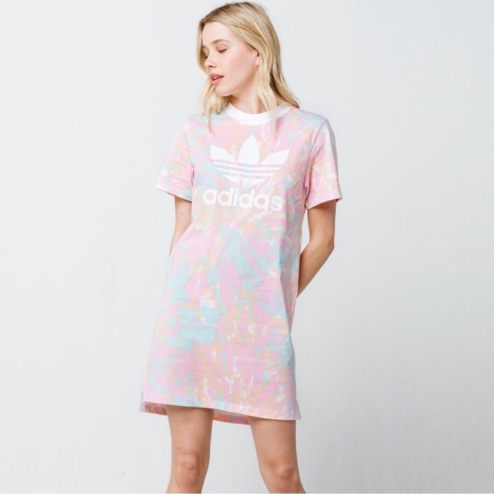 Adidas Originals Watercolor Pastel T-Shirt Dress